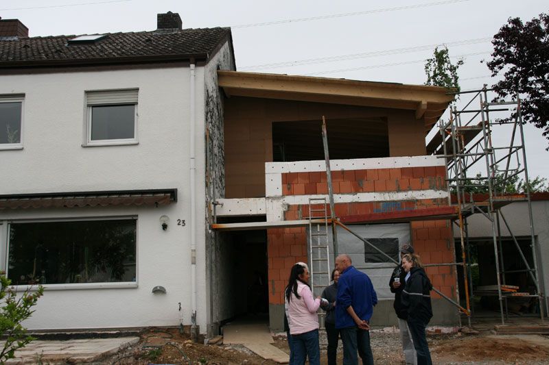 Hausansicht vorher - im Bau